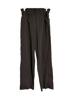 Athleta Trekkie Parachute Pant Black Wide Leg Utility Travel Pant NWT 6 Tall
